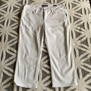 Silver Jeans White Stretch Jean Capris size 24/L 24